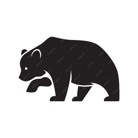 Premium Vector | Grizzly bear silhouette illustration vector design