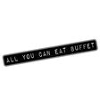 All You Can Eat Buffet Rubber Stamp Royalty Free Vector