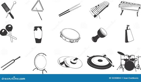 Percussion Instruments Icons Stock Images - Image: 5330804