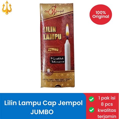 Jual Lilin Putih Mati Lampu Lilin Batang Cap Jempol Jumbo Isi Pcs