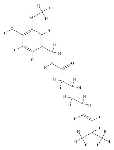 The chemical structure of capsaicin (PubChem CID: 1548943). | Download Scientific Diagram