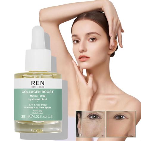 Ren Collagen Boost Anti Aging Serum Reduces Wrinkles Fine Lines