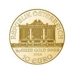 Buy 2024 1 10 Oz Austrian Gold Philharmonic BU Guidance Corporation