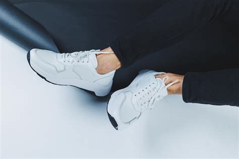 Premium Photo Mens Casual White Shoes Made Of Genuine Leather Men On