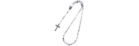 Faceted Translucent Variegate Agate Rosary Vatican Gift