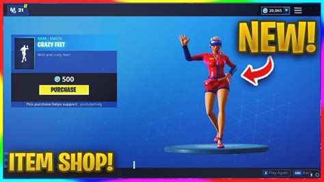 New Crazy Feet Emote Fortnite Item Shop Nov 21 2018 Youtube