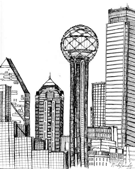 Downtown Dallas, Texas Skyline Download - Etsy