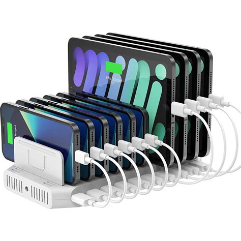 Ipad Charging Station Unitek 96w 10 Port Usb Charging Dock Hub With