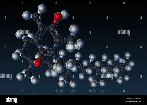 Vitamin E, Molecular Model Stock Photo - Alamy