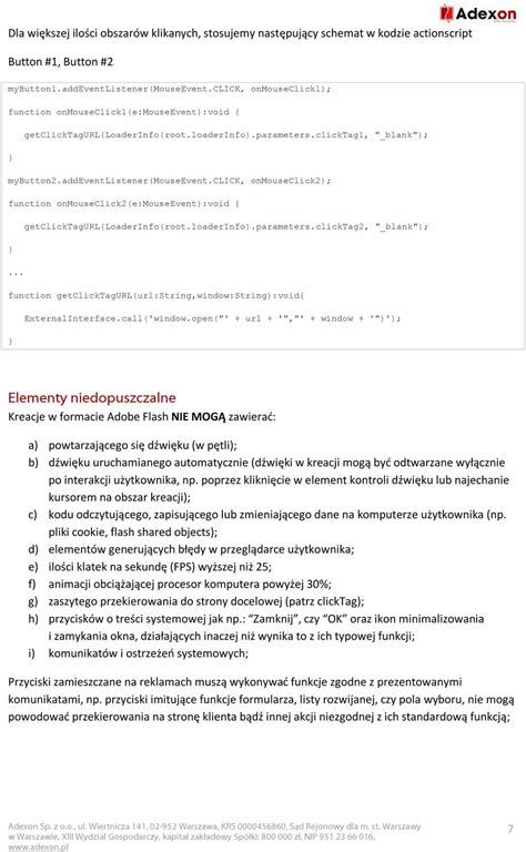 Reklama W Adexon Specyfikacja Techniczna Form Reklamowych Pdf Darmowe