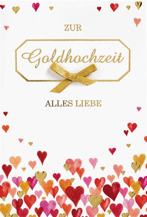 Goldhochzeit Hochzeitstag Gl Ckwunschkarte Im Format X