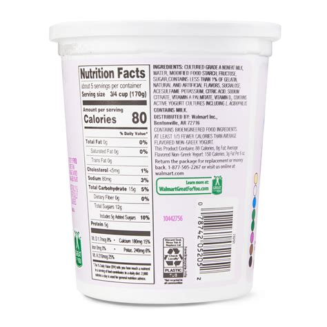 Great Value Light Greek Nonfat Yogurt Nutrition Facts Besto Blog