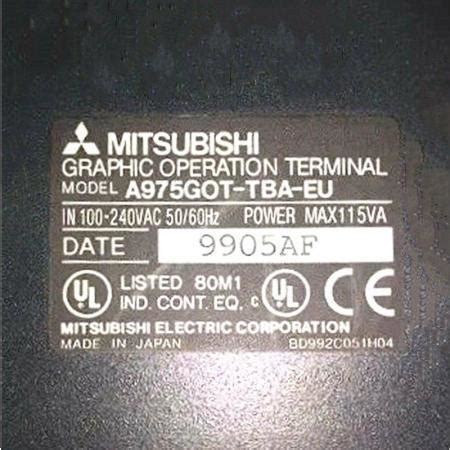 新品 免税業者送料無料 MITSUBISHI 三菱電機 タッチパネル A975GOT TBA EU 1年保証 A975GOT