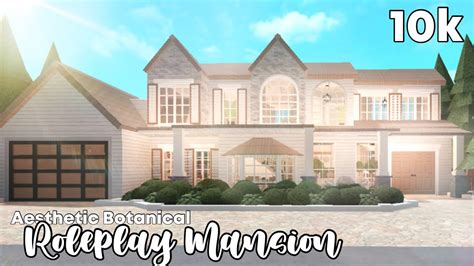 Roblox Bloxburg 10k Aesthetic Botancial Roleplay Mansion Full Build