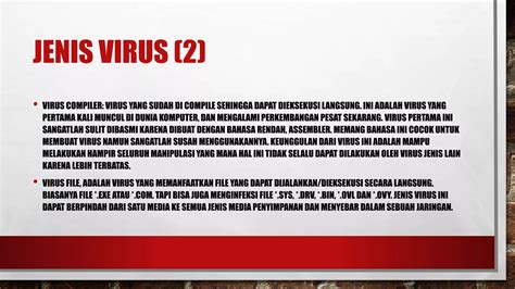 Jenis Virus Komputer PPT