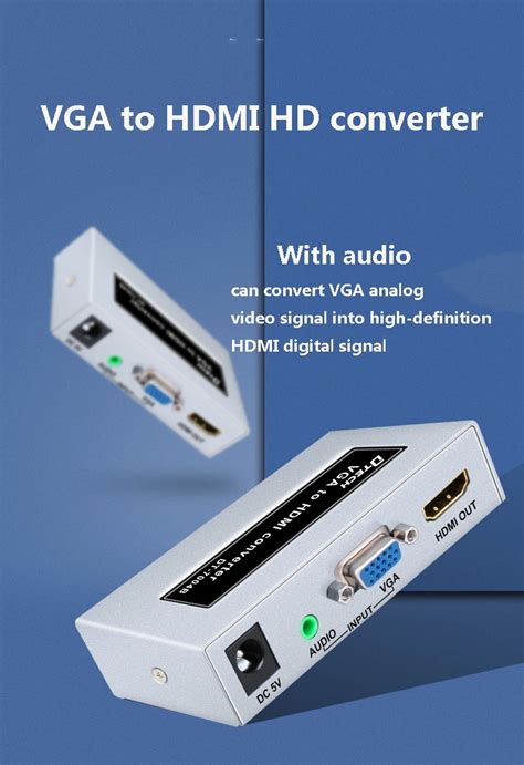 Dtech Vga To Hdmi Adapter P Audio And Video Transmission Vga To