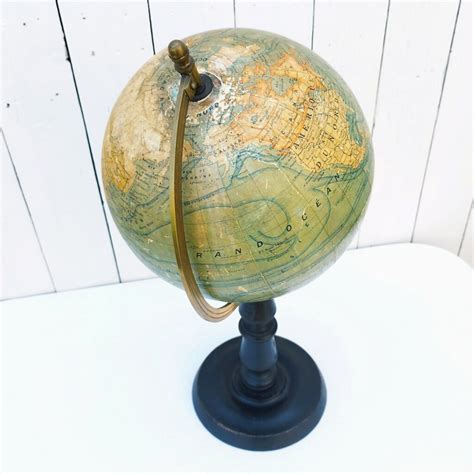 Globe Terrestre Sur Pied Napol On Iii Vintage Acolytes Antique