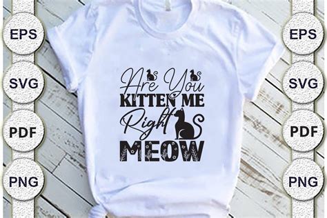 Are You Kitten Me Right Meow Cat Svg Des Graphic By Design Dynamo