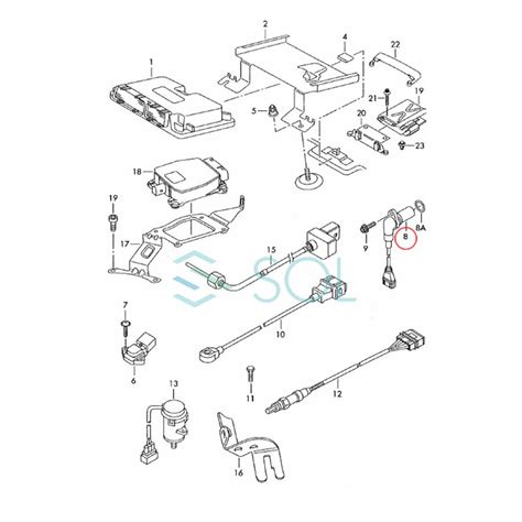 Vw ルポ6x1 6e1 6v2 9a4 9a2 9n2 9a6 クランクシャフトセンサー 030957147t 030957147b