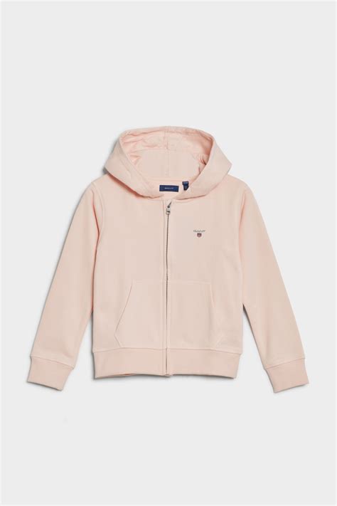 Mikina Gant Original Full Zip Sweat Hoodie Silver Peony Gant Cz