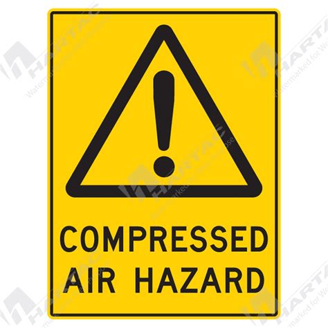 Warning Signs And Stickers Warning Sign Compressed Air Hazard Company