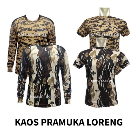 Kaos Pramuka Loreng Kaos Lapangan Loreng Pramuka Lazada Indonesia