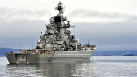 1800 X 1100 Russian Battlecruiser Pyotr Velikiy 099 And Hms Northumberland F238 Type 23