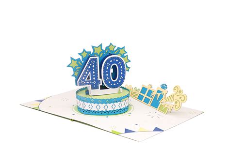 Buy Unicum 3d Pop Up 40th Birthday Card Happy Birthday Card Happy