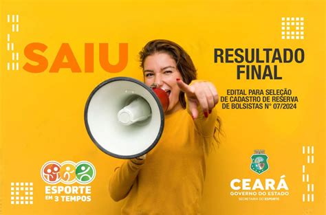 Sesporte divulga resultado final dos aprovados do edital Nº 07 2024