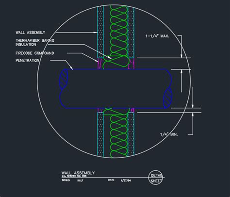 Fire Rated Wall Penetration