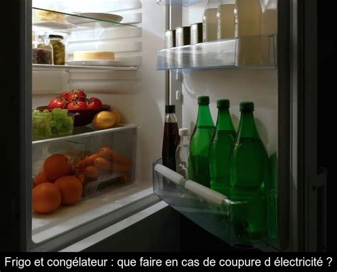 Frigo et congélateur que faire en cas de coupure d électricité