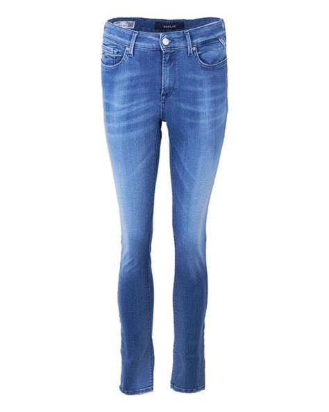 Replay Denim Luzien Skinny Hyperflex Jeans In Blue Lyst Uk