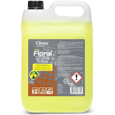 Płyn Do Mycia Podłóg Bez Smug Połysk Zapach Clinex Floral Citro 10L