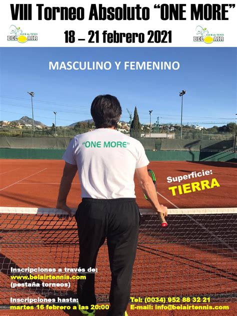 Andatenis Viii Torneo Absoluto One More Bel Air Tennis Club