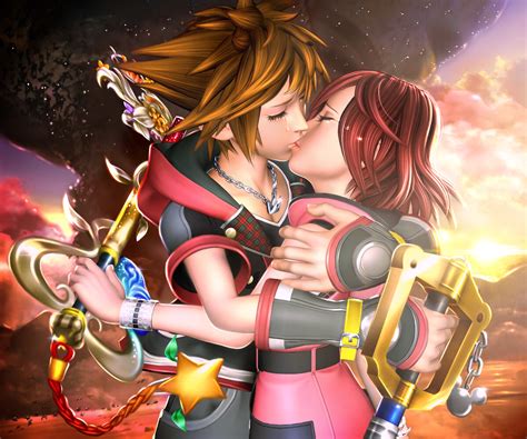 Kiss Me Twice By Sorasprincesss On Deviantart Sora Kingdom Hearts Kairi Kingdom Hearts