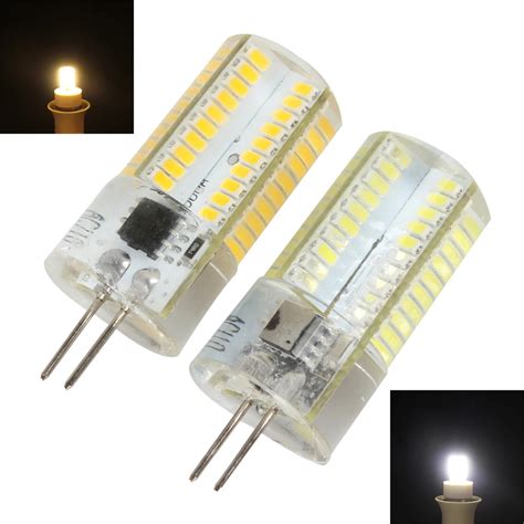 LED Silicone Crystal Light Bulb Dimmable G4 80 LEDs 3014 SMD White Warm