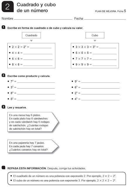 Imágenes para descargar Ejercicios de calculo Potencias matematicas