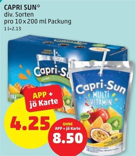 Capri Sun Div Sorten Pro X Ml Packung Angebot Bei Penny