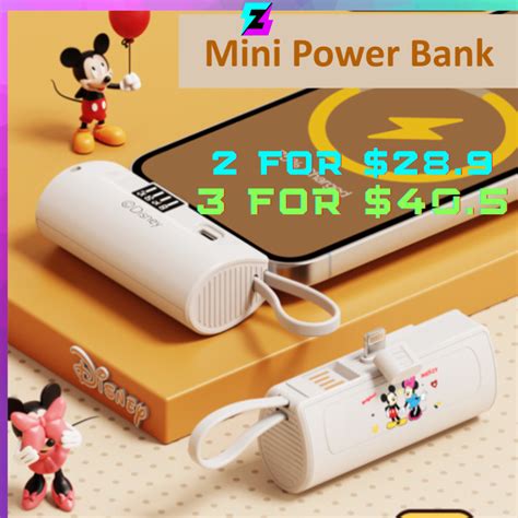 Sg Ready Stock Z Tech Mah Mini Portable Power Bank Fast Charging