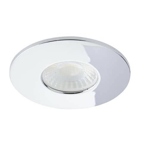 Revive Chrome IP65 LED Fire Rated Fixed Downlight