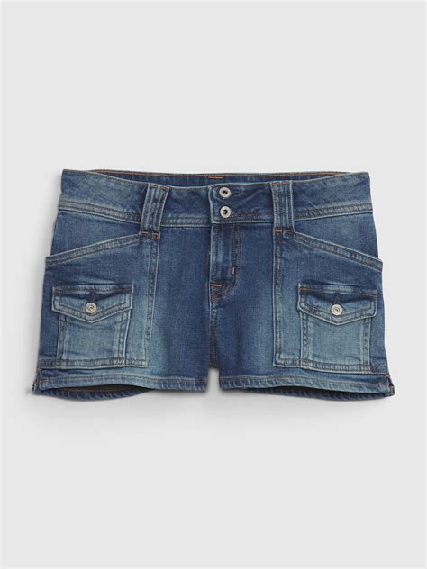 Low Rise Y2k Denim Shorts Gap