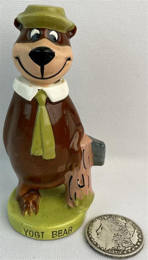 Lot Vintage 1962 Hanna Barbera Yogi Bear Ceramic Don T Feed The