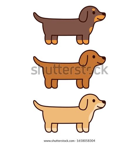 4 Long Weiner Dog Cartoon Coloring Stock Vectors And Vector Art