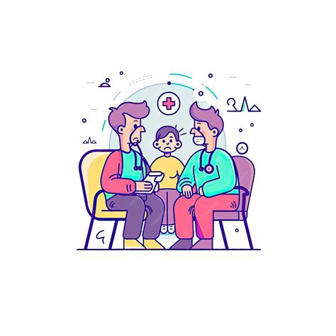 Premium PSD | A Patients Vulnerability And Trust Cartoon Illustration