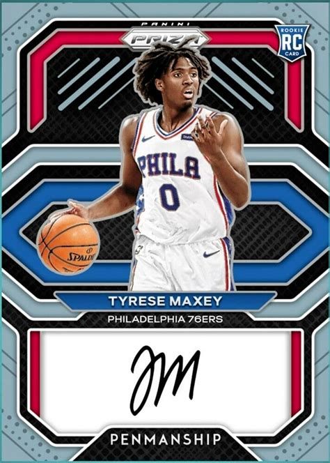 2020 Panini Prizm Rookie Autograph NBA 76ers TYRESE MAXEY RC SIG