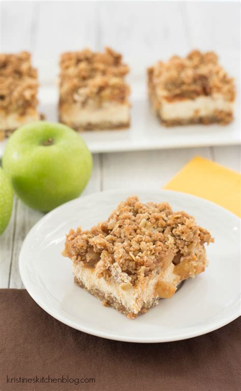 Caramel Apple Cheesecake Bars Kristine S Kitchen