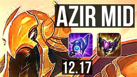 AZIR Vs DIANA MID 8 1 7 1000 Games 1 2M Mastery Godlike KR