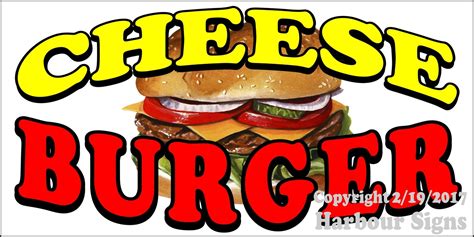 Cheese Burgers Hamburger Food Concession Vinyl Decal Sticker Harbour