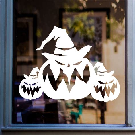 Halloween Window Sticker Pumpkin Decal Home Shop Retail - Etsy