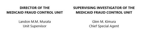 Criminal Justice Division MEDICAID FRAUD CONTROL UNIT